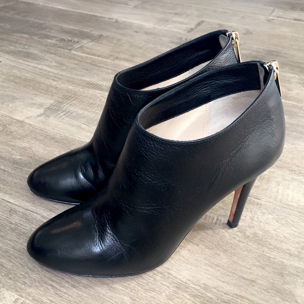 Jimmy Choo Grainy Calf Mendez Booties, Black, 36.5